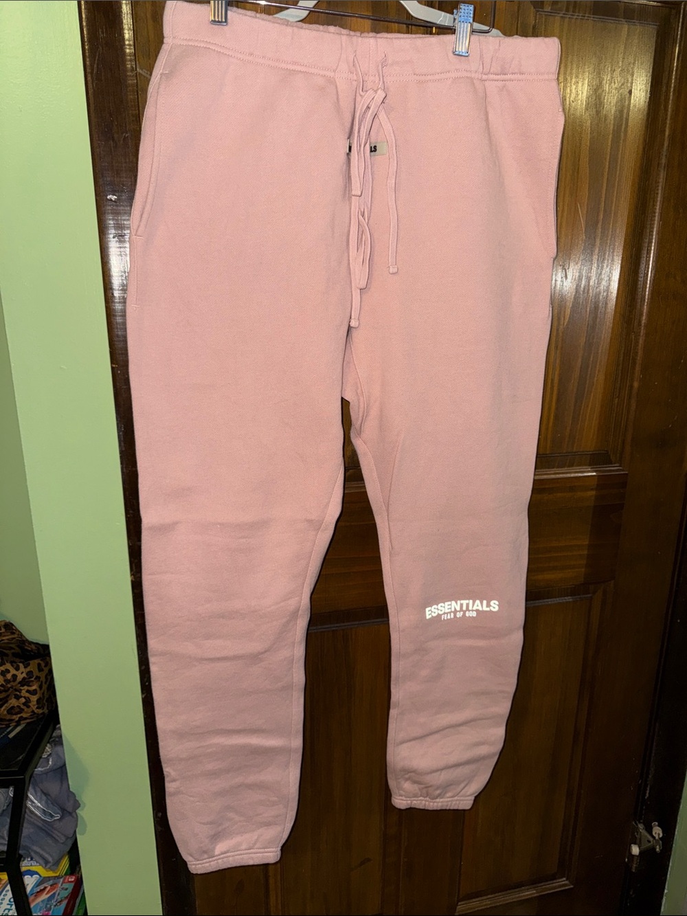 Essentials Rose Pink Logo Joggers